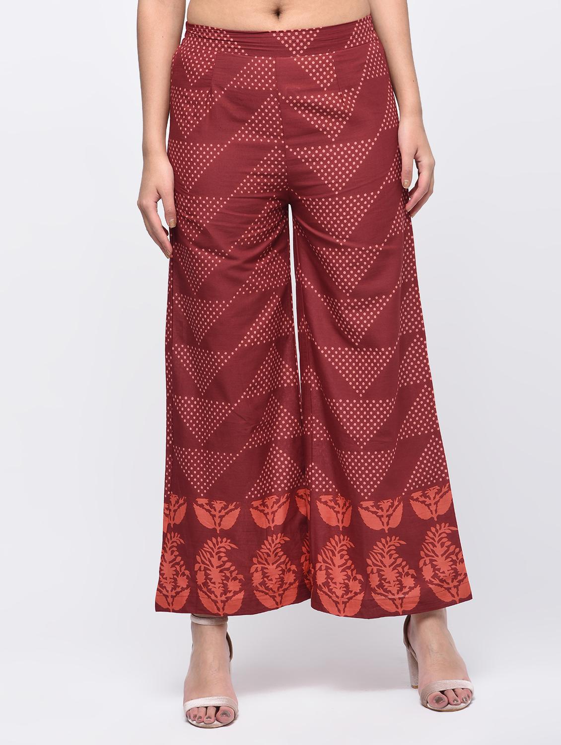 printed a-line palazzo - 15935006 - Zoom Image - 1