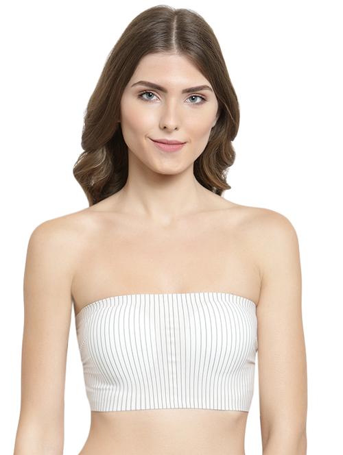 styled back striped tube bra - 15935081 - Standard Image - 1
