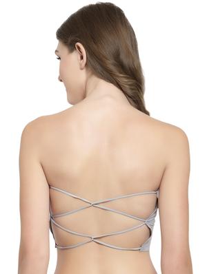 criss cross back solid tube bra - 15935091 - Standard Image - 3