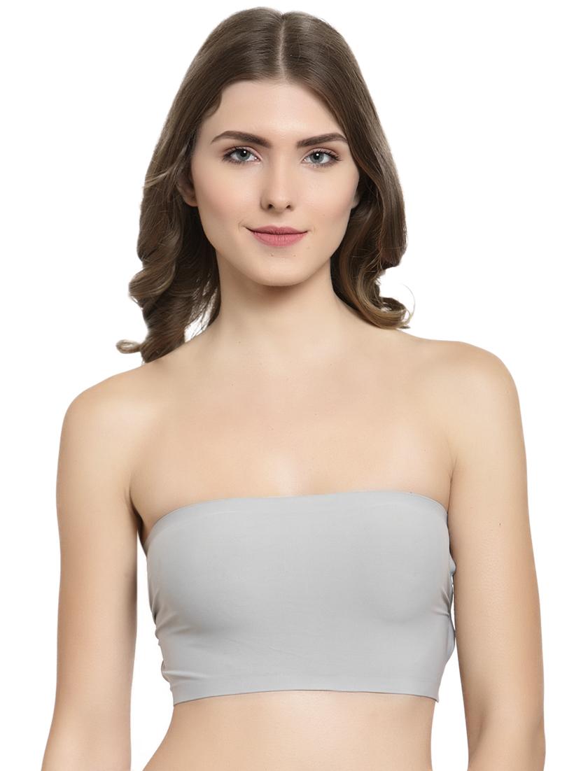 criss cross back solid tube bra - 15935091 - Zoom Image - 1