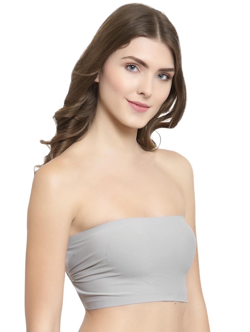 criss cross back solid tube bra - 15935091 - Zoom Image - 2