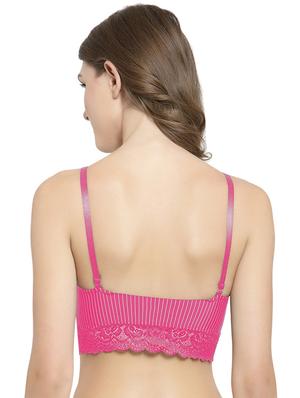 lace detail striped bralette - 15935102 - Standard Image - 3