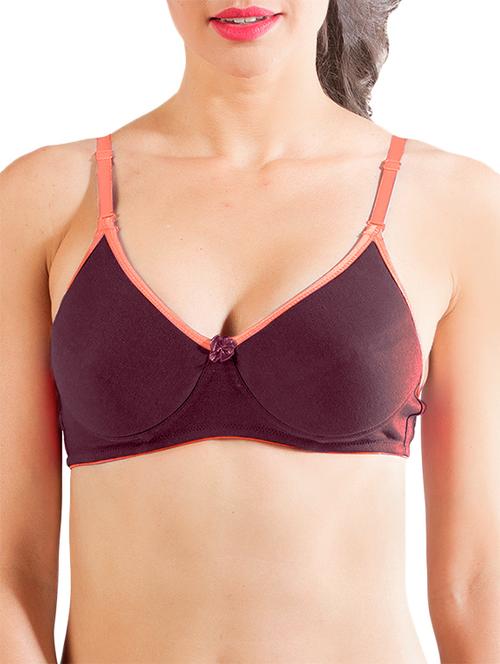 bow patch solid bra - 15936008 - Standard Image - 1