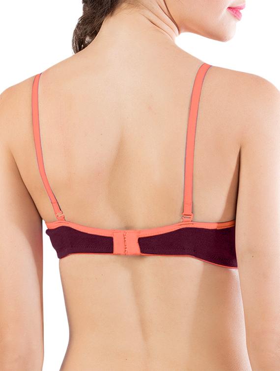 bow patch solid bra - 15936008 - Zoom Image - 2