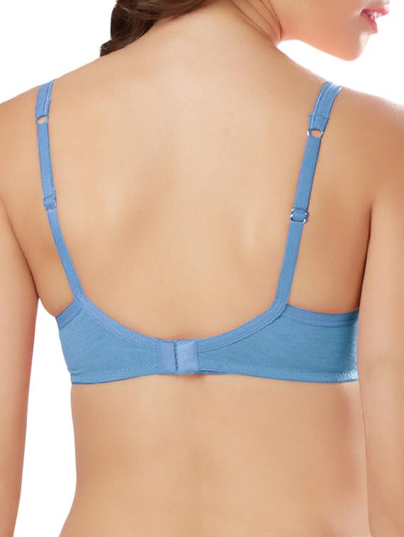 blue solid t-shirt bra - 15936016 - Zoom Image - 2
