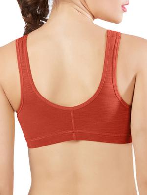 red contrast panel sports bra - 15936018 - Standard Image - 2