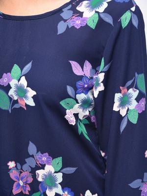 bell sleeved gathered floral top - 15936495 - Standard Image - 5