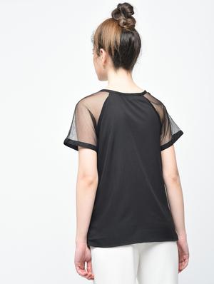 sheer raglan sleeved top - 15936501 - Standard Image - 3
