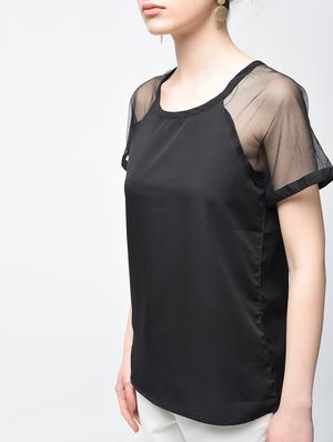 sheer raglan sleeved top - 15936501 - Standard Image - 5