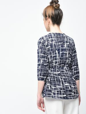 tie up neck abstract top - 15936507 - Standard Image - 3