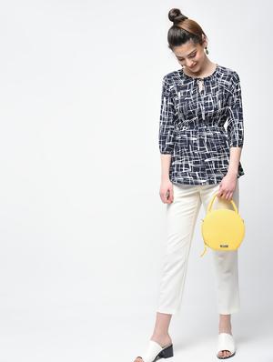 tie up neck abstract top - 15936507 - Standard Image - 4