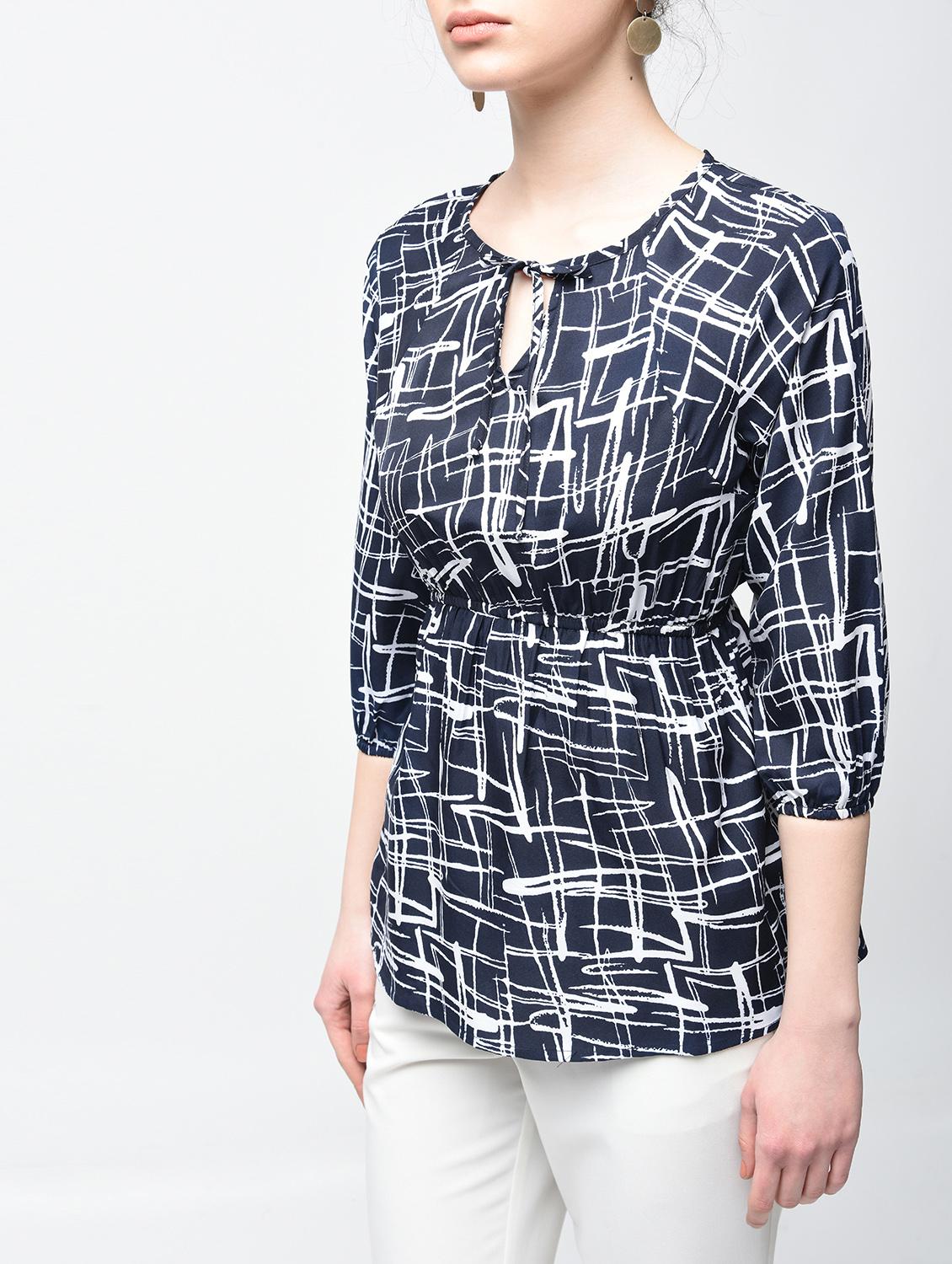 tie up neck abstract top - 15936507 - Zoom Image - 5