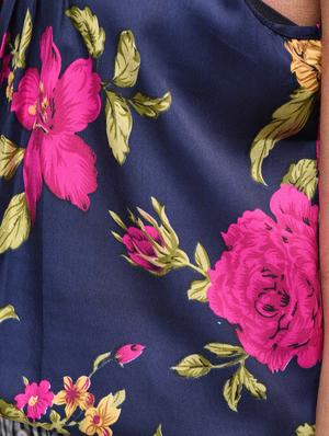 pleated floral blouson top - 15936509 - Standard Image - 6