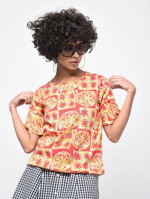 short sleeved blouson top - 15936512 - Standard Image - 2