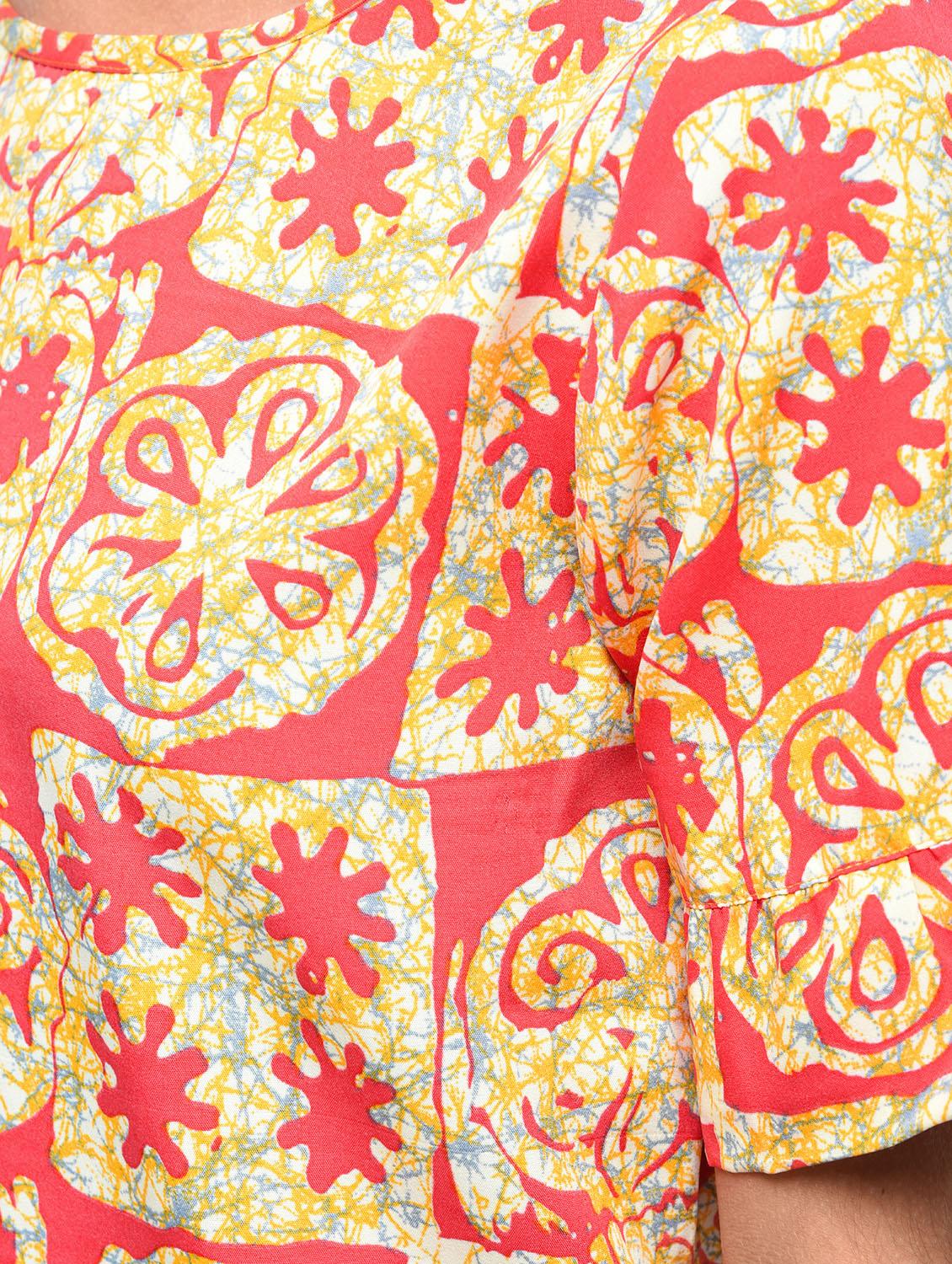 short sleeved blouson top - 15936512 - Zoom Image - 6