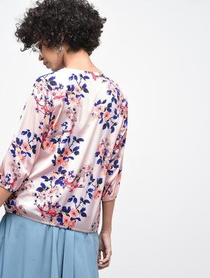 lace detail floral blouson top - 15936514 - Standard Image - 4