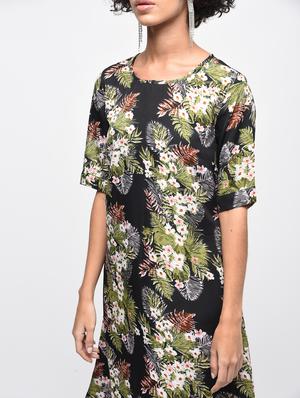 tropical print a-line dress - 15936519 - Standard Image - 5