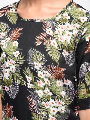 tropical print a-line dress - 15936519 - Standard Image - 6