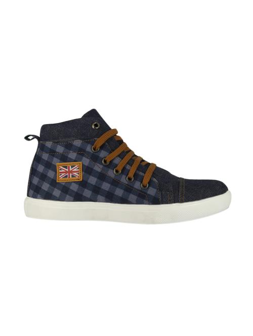 blue canvas lace up sneakers - 15936526 - Standard Image - 1