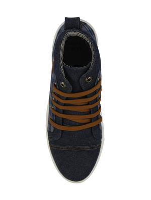blue canvas lace up sneakers - 15936526 - Standard Image - 3