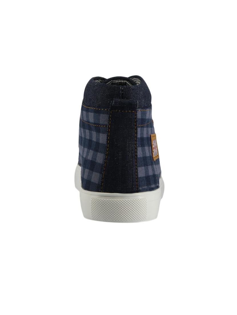 blue canvas lace up sneakers - 15936526 - Zoom Image - 2