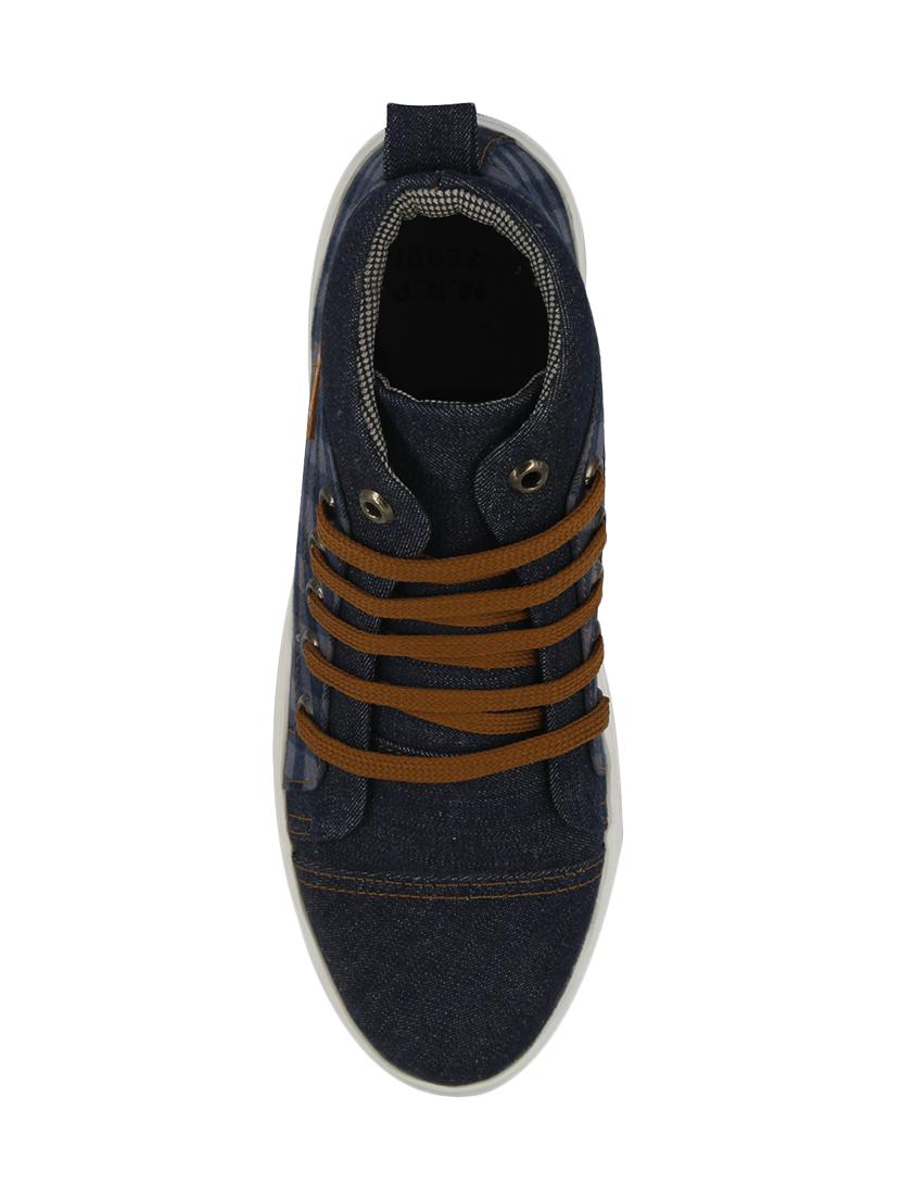 blue canvas lace up sneakers - 15936526 - Zoom Image - 3