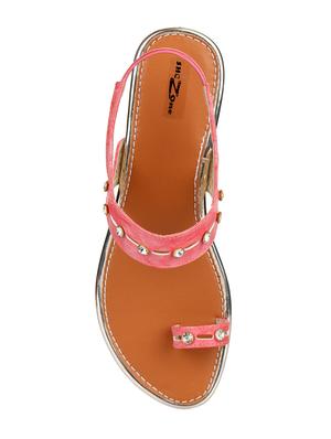 pink back strap sandals - 15936545 - Standard Image - 3