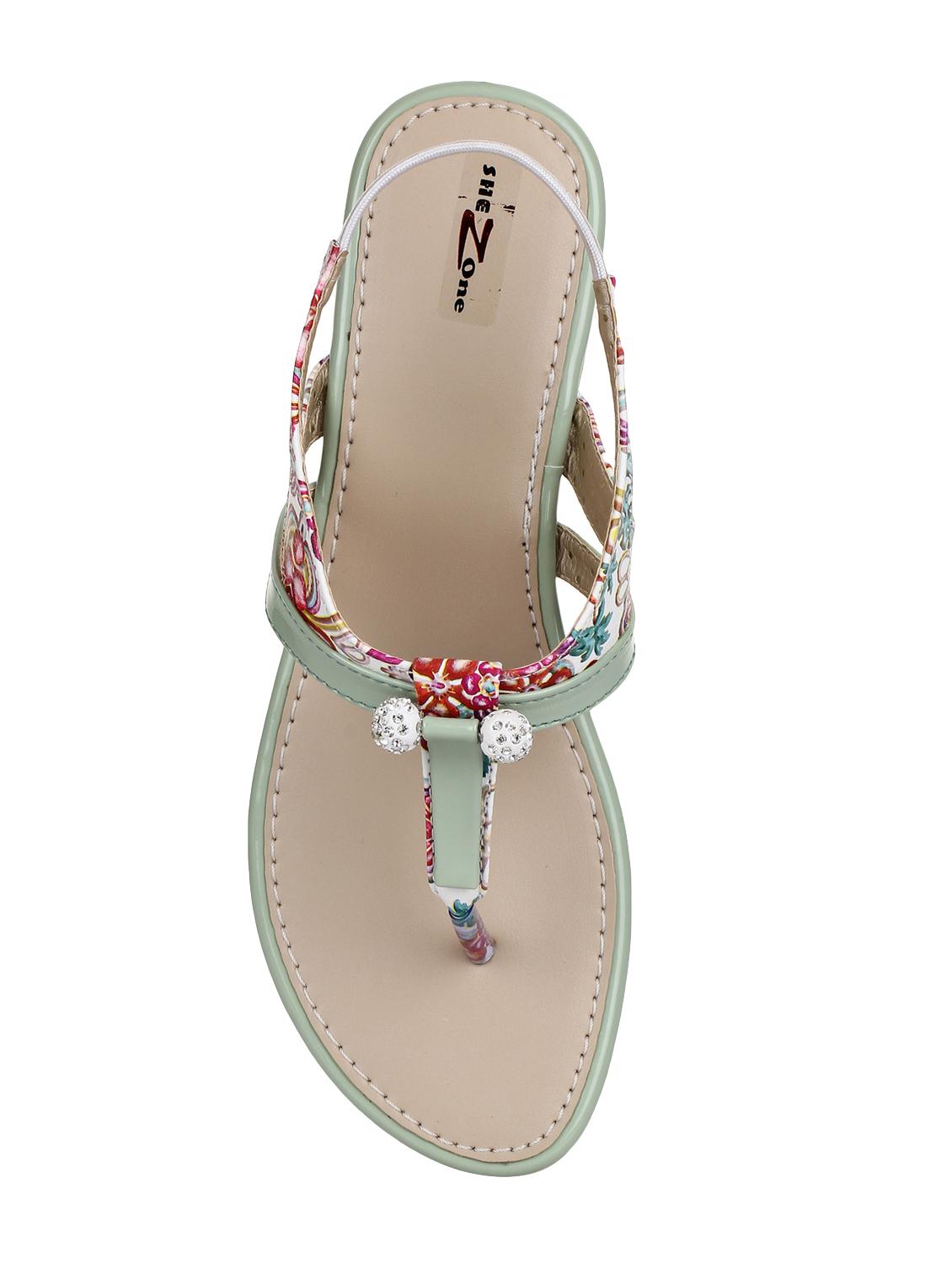 sea green back strap sandals - 15936548 - Zoom Image - 3