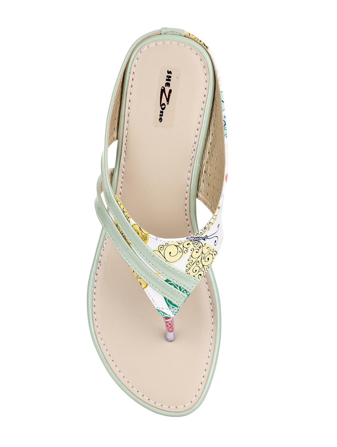 sea green toe separator sandals - 15936550 - Zoom Image - 3