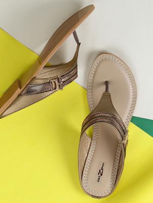 gold toe separator sandals - 15936552 - Standard Image - 2