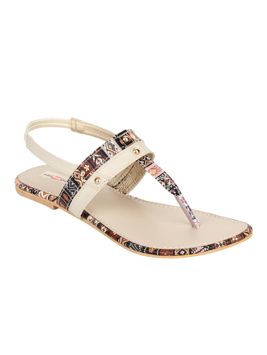 beige back strap sandals - 15936554 - Zoom Image - 1