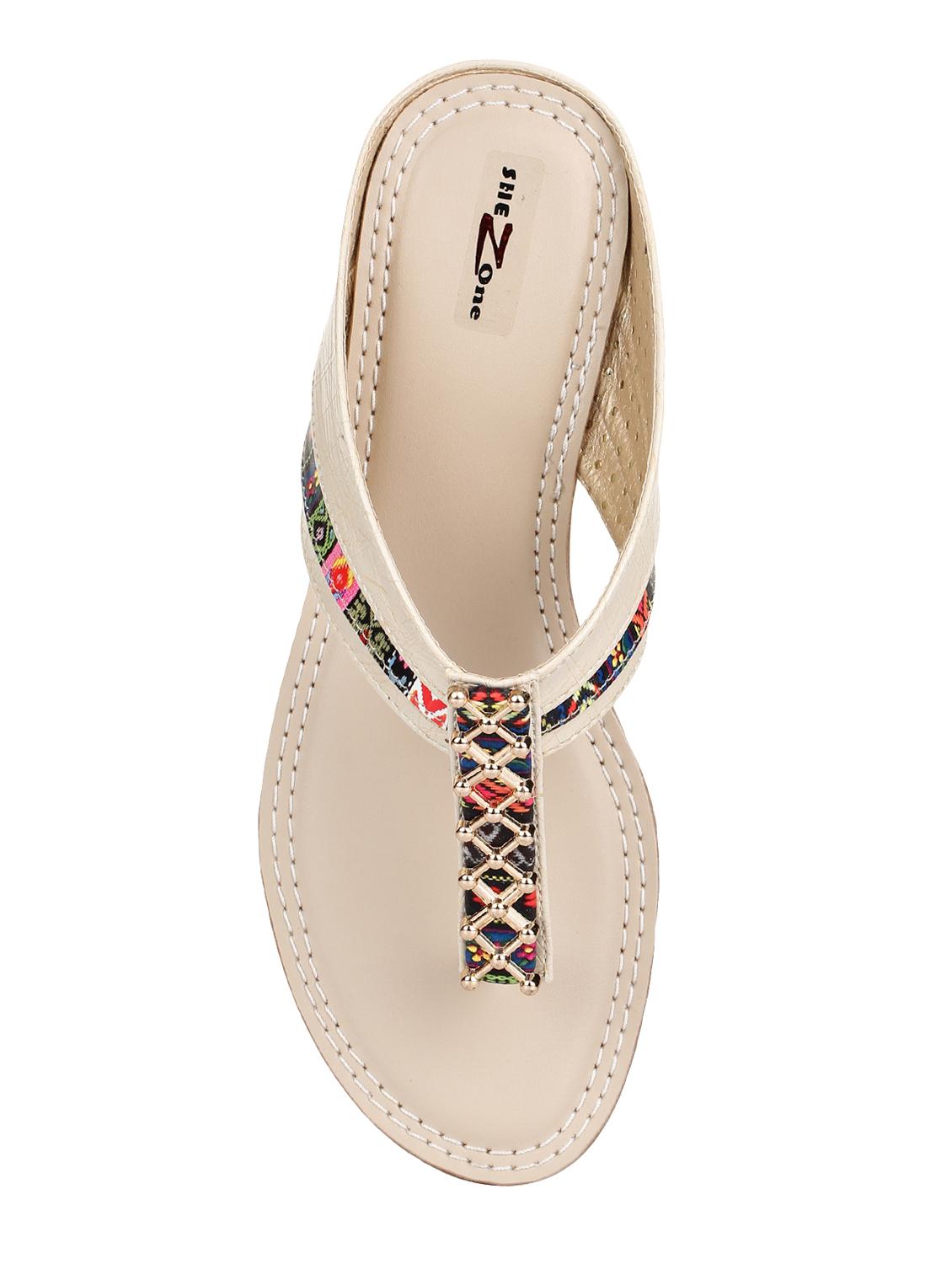 beige toe separator sandals - 15936566 - Zoom Image - 3