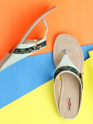 sea green toe separator sandals - 15936568 - Standard Image - 2