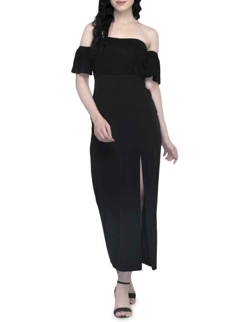 off shoulder high slit dress - 15936611 - Zoom Image - 1