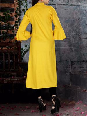 a-line bell sleeves kurta - 15936642 - Standard Image - 3
