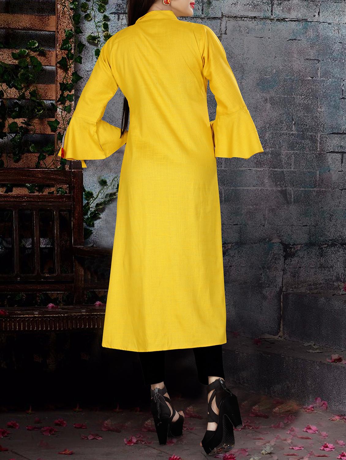 a-line bell sleeves kurta - 15936642 - Zoom Image - 3