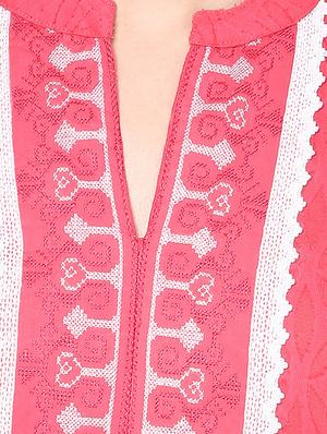 embroidered straight kurta - 15936947 - Standard Image - 4
