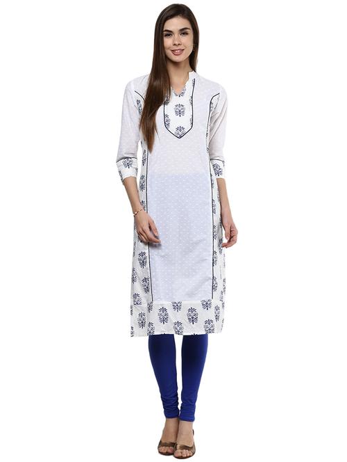 dobby straight kurta - 15936948 - Standard Image - 1