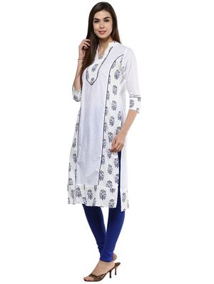 dobby straight kurta - 15936948 - Standard Image - 2