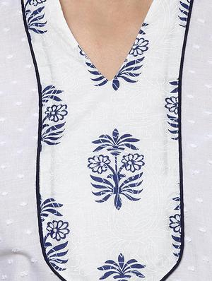 dobby straight kurta - 15936948 - Standard Image - 4