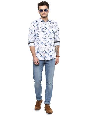 white printed casual shirt - 15936976 - Standard Image - 4
