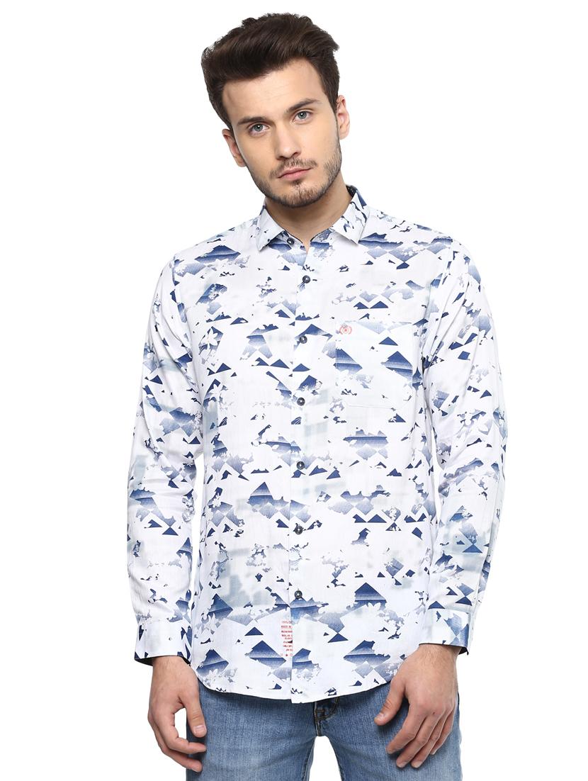 white printed casual shirt - 15936976 - Zoom Image - 1