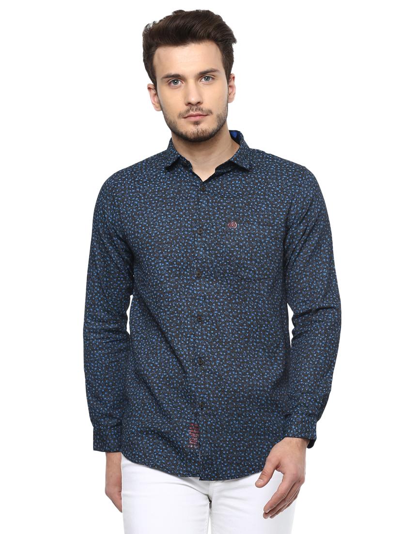 black floral printed casual shirt - 15936978 - Zoom Image - 1