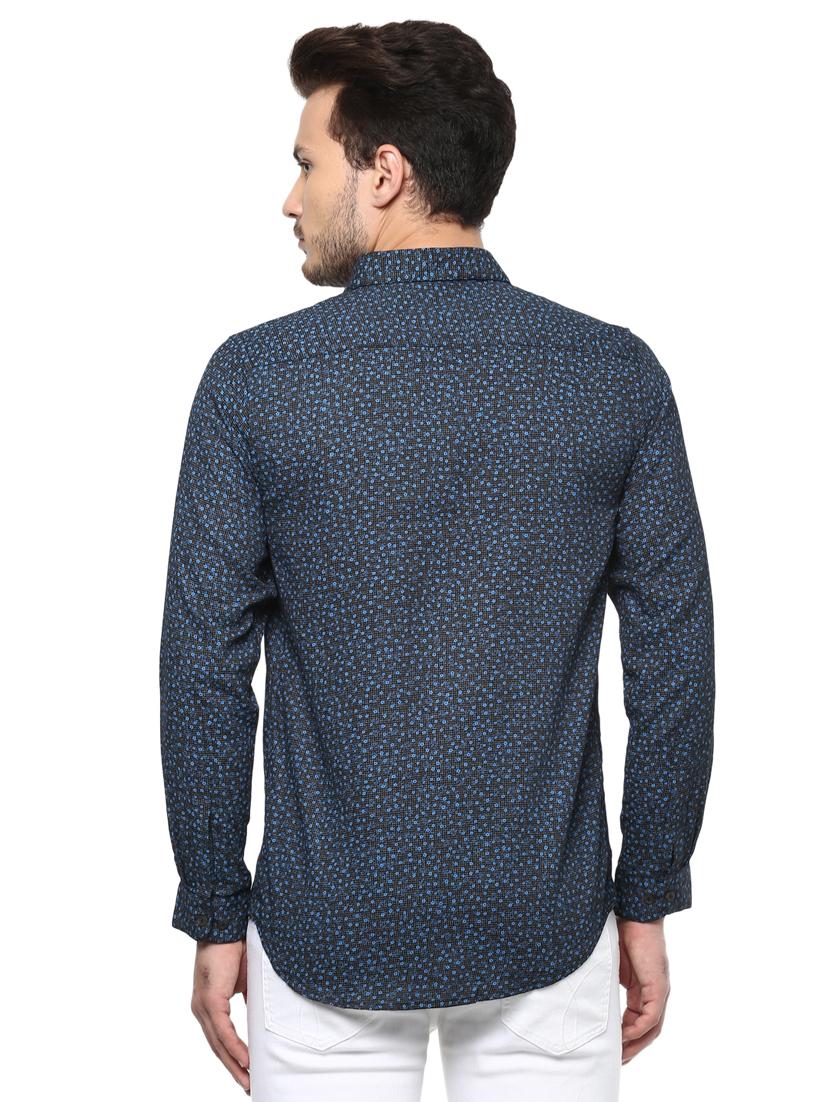 black floral printed casual shirt - 15936978 - Zoom Image - 3