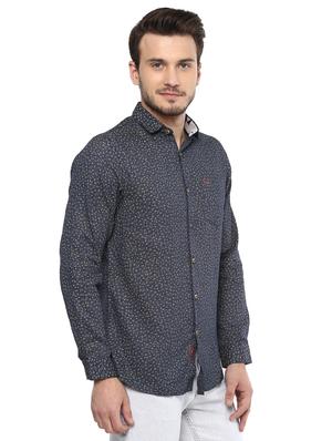 blue floral printed casual shirt - 15936980 - Standard Image - 2