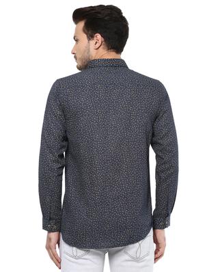 blue floral printed casual shirt - 15936980 - Standard Image - 3