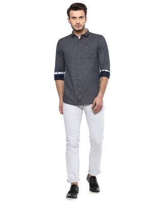 blue floral printed casual shirt - 15936980 - Standard Image - 4