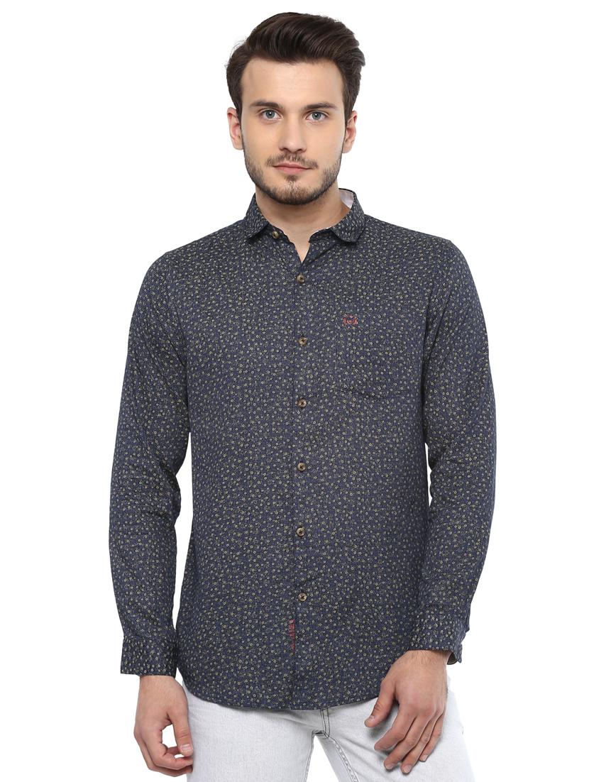 blue floral printed casual shirt - 15936980 - Zoom Image - 1