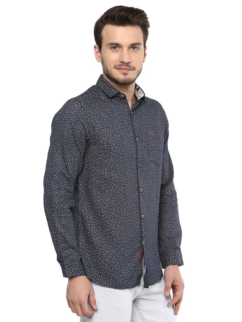 blue floral printed casual shirt - 15936980 - Zoom Image - 2
