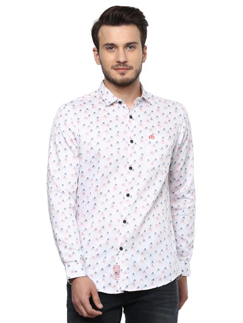 white printed casual shirt - 15936984 - Standard Image - 1